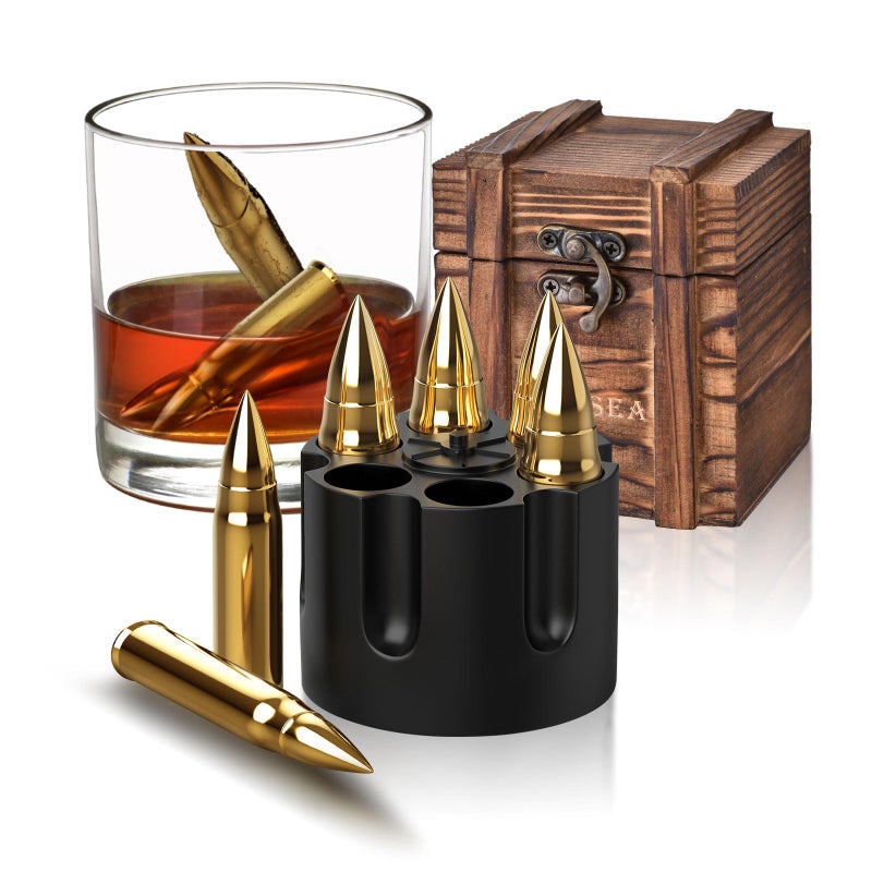 Oaksea Gifts for Men Dad Husband, Whiskey Stones Reusable Stainless Ice Cubes, Unique Valentines Day Anniversary Birthday Gift Ideas for Him Boyfriend, Man Cave Stuff Cool Gadgets Retirement Bourbon Presents - Image 1